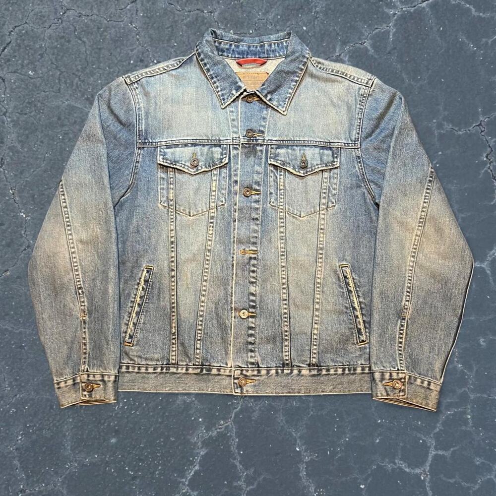 Old navy blue denim jacket